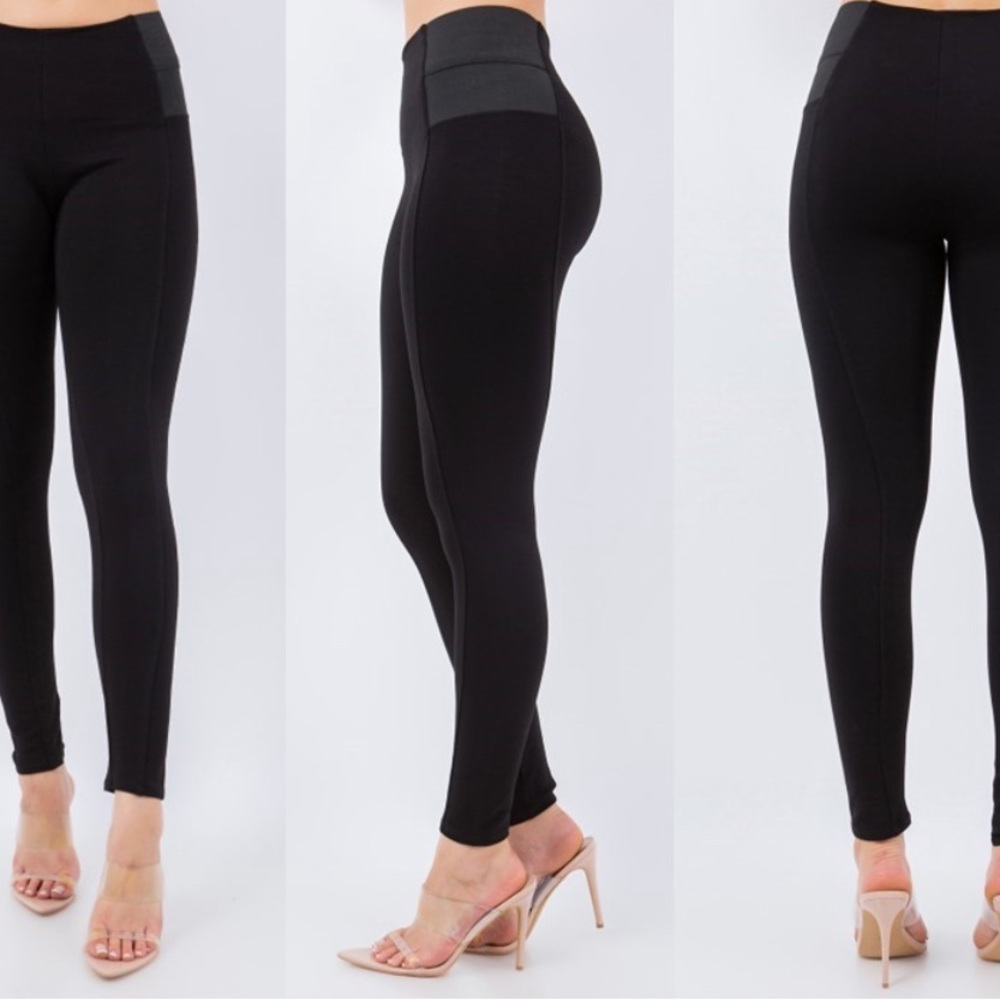 Ci Sono Black High-Waisted Leggings